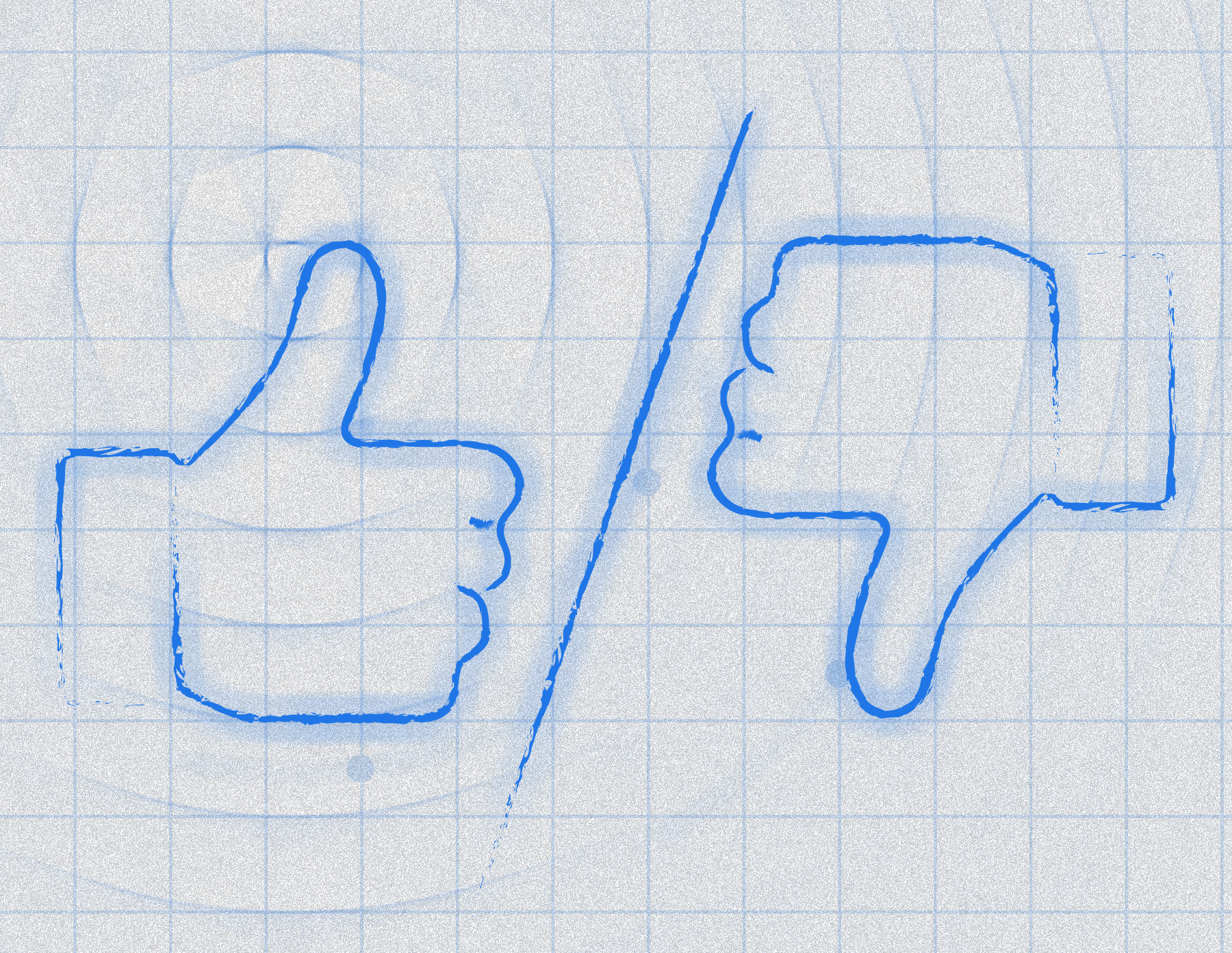 Thumbs up and thumbs down